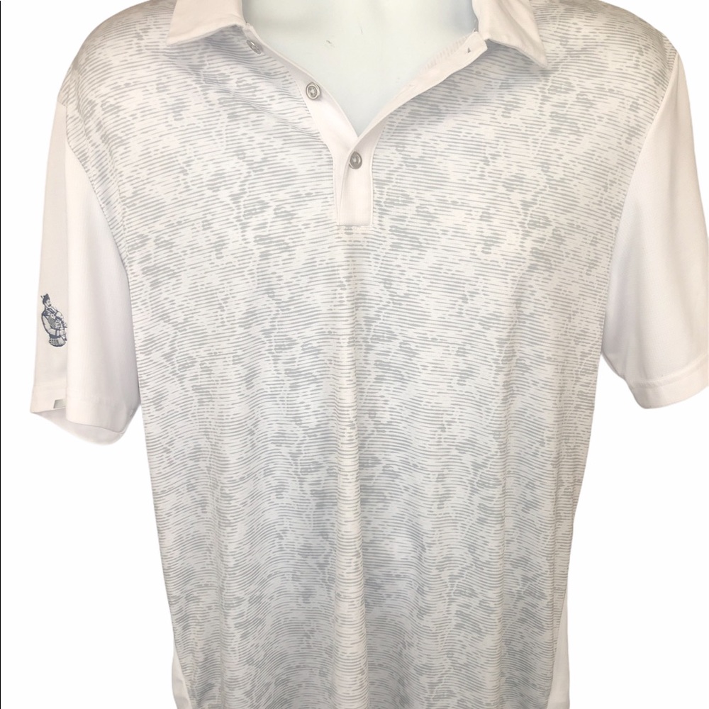 Men’s Adidas Climachill golf polo larg white Gray
